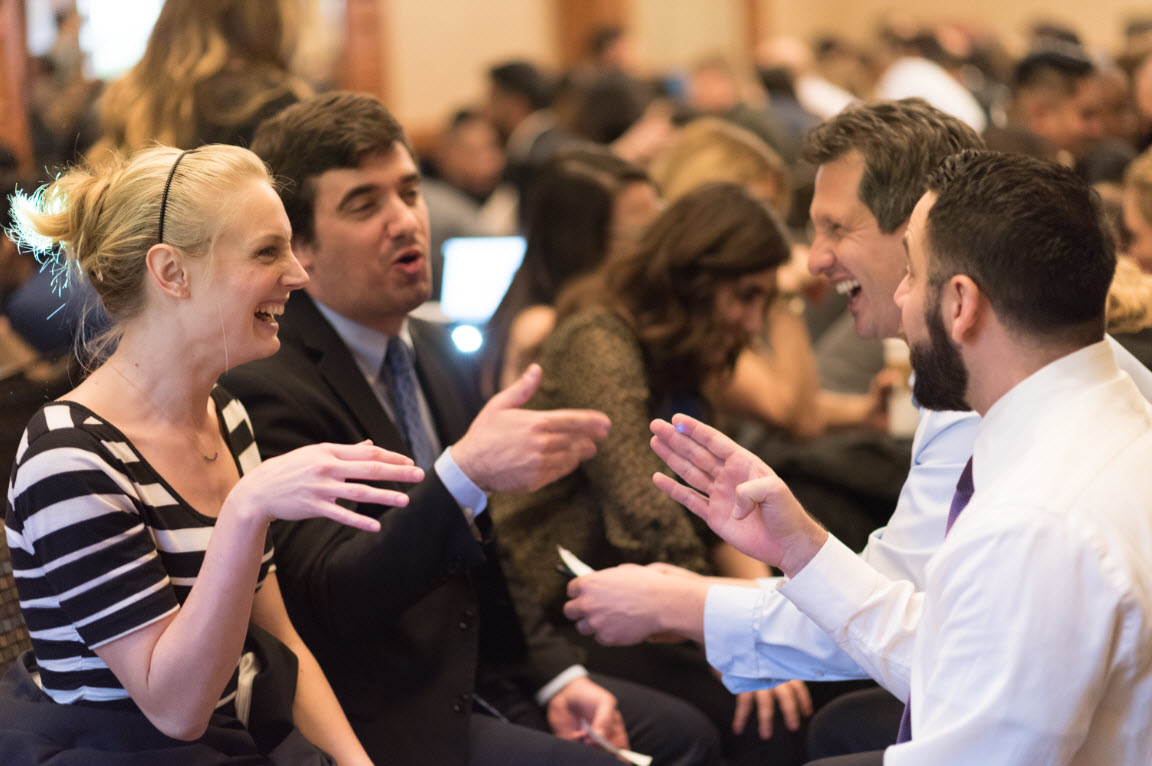 Group at a company networking event